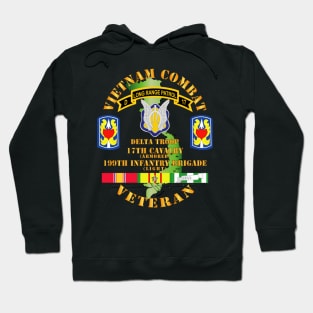 Vietnam Combat Veteran w D Troop - 17th Cav - 199th Inf Bde W SVC Hoodie